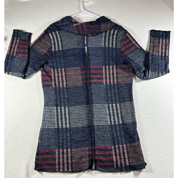 Pure Essence Plaid Cowl Neck Tunic Top Multicolored Blue Pink Size M Canada - Picture 4 of 6